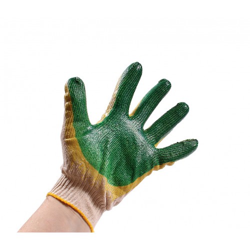 Перчатки х/б с двойным латексным покрытием "Люкс"